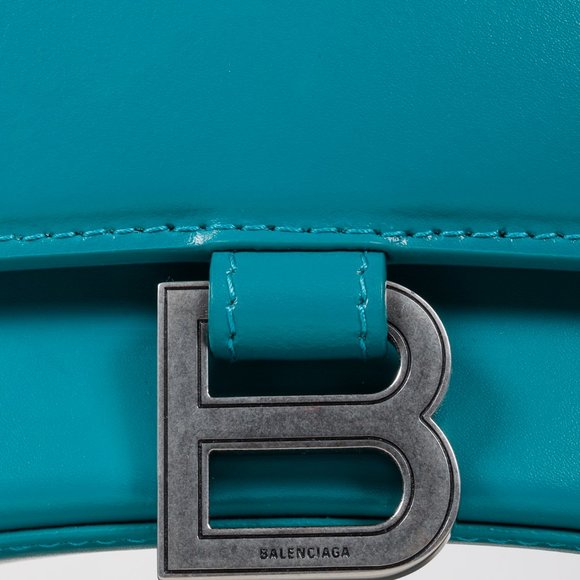 Balenciaga Hourglass Small Leather Bag in Teal - Picture 10 of 13